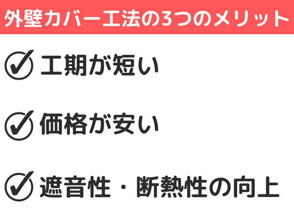 外壁カバー工法のメリット