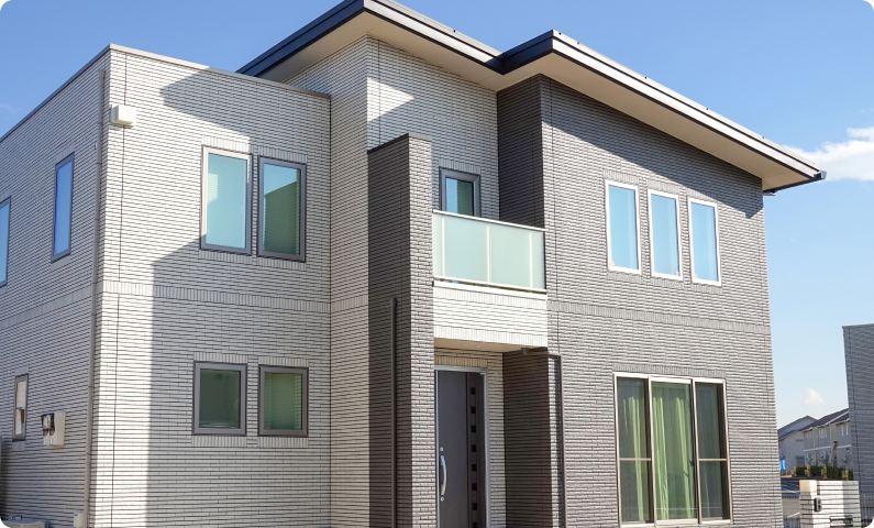 戸建て住宅のタイル外壁に