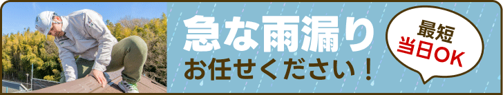 急な雨漏りお任せください！
